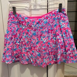 Lilly Pulitzer Pink and Blue Floral Mini Skirt